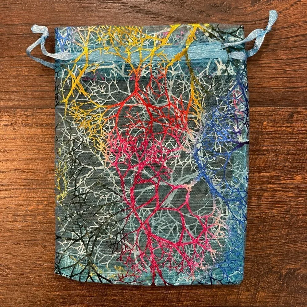 Beach Coral Gift Bag Pouches with Drawstring